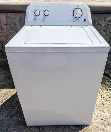 White Amana Washing Machine