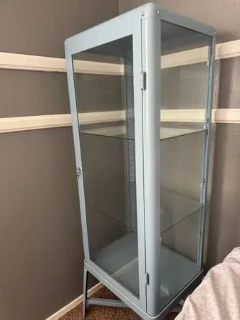 IKEA glass door cabinet - baby blue