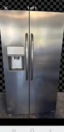 Can deliver for Free(Frigidaire Side by Side /Refrigerator 25 cuft