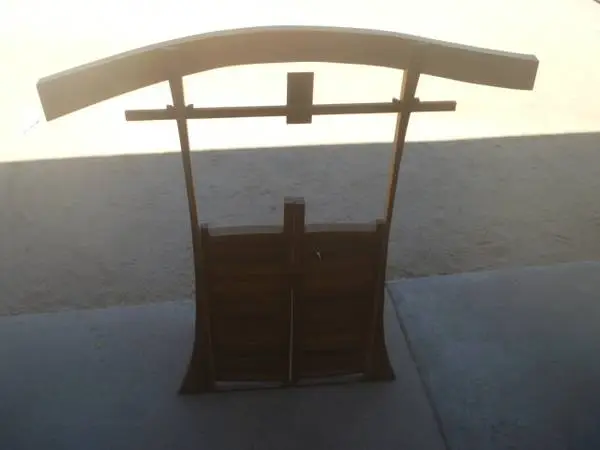Oriental shrine wood gate...