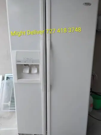 White Side x Side Fridge/Freezer-Works Great Very Clean Might Deliver