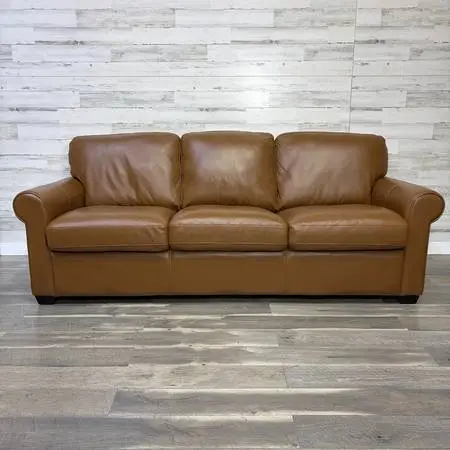 Palliser Leather 3 Seat Sofa Couch Brown *delivery available*