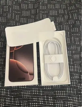 Apple iPhone 16 Pro Empty Box With USB-C Cable & Papers Black Or Desert