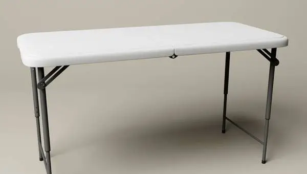 4-Foot Folding Table – Adjustable Height – Heavy Duty – Excellent Cond