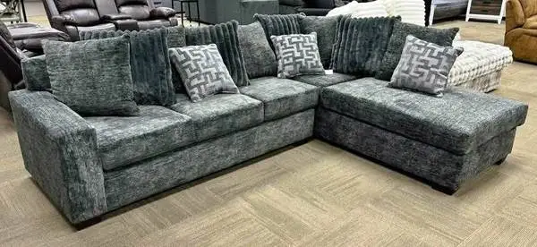 L Shaped Sectional With Decorative Pillows