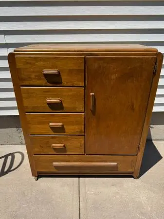 Household Wooden Cabinet On Wheels