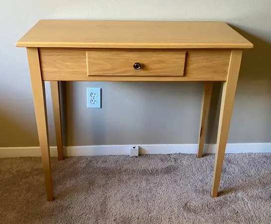 Solid Oak Entryway Table with Drawer – Custom Handmade
