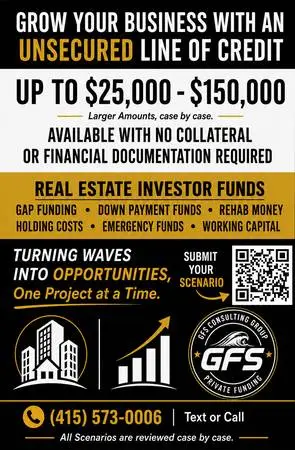 🏘️ Business Line of Credit | Up to $150K+ | Real Estate Investors