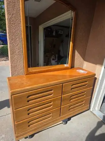 Dresser with mirror