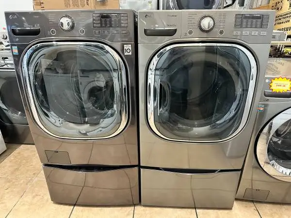 LG Steam Frontload SIDEKICK WASHER & Gas dryer w/ pedestals
