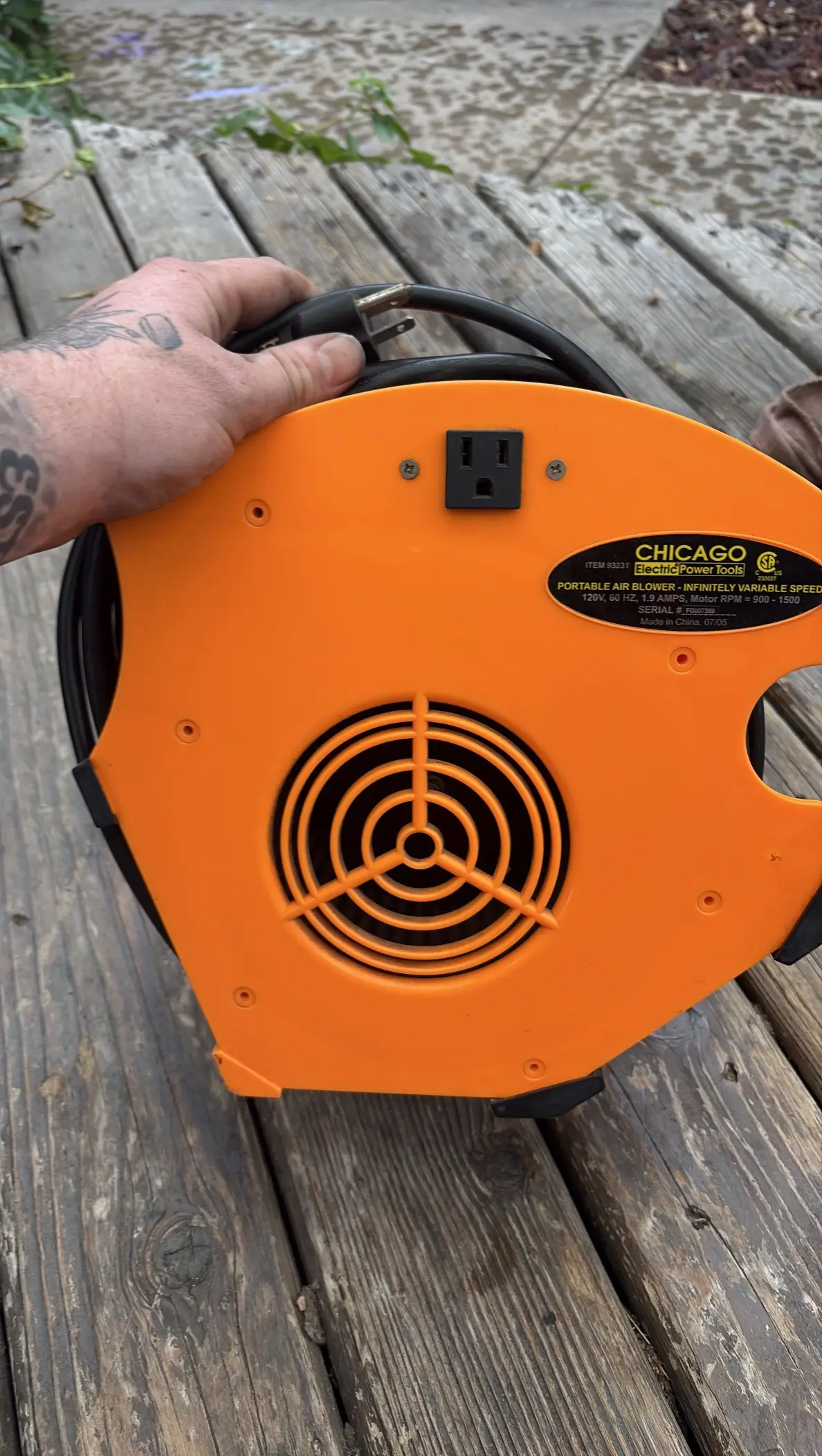 portable air blower