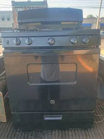 Black gas stove