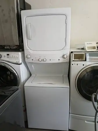 Ge gas stackable washer and gas dryer 27 wide