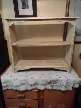 Off-white solid wooden bookcase