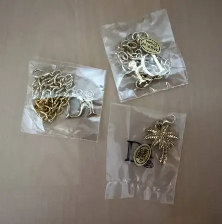 Gold-tone Charm Bracelet (2 avail) + Palm Tree Charm — NEW! Sealed