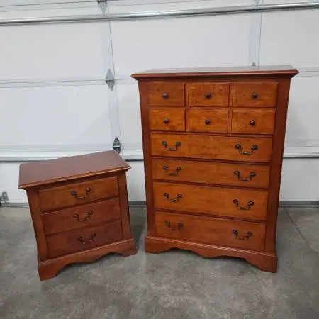 Gorgeous Tallboy Dresser And Nightstand