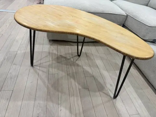 Mid Century Bamboo Coffee Table (Bean Shape) Moving Sale