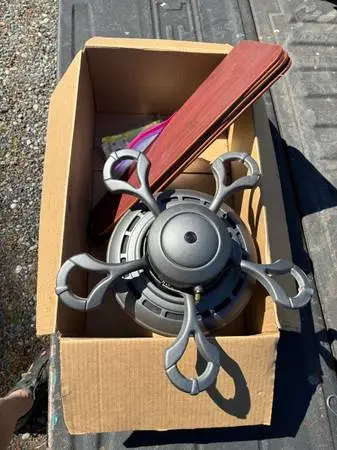 Ceiling fan with five blades