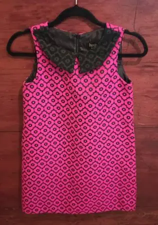 Girls 12 Jumper Dress Laundry By Shelli Segal Red & Black Floral