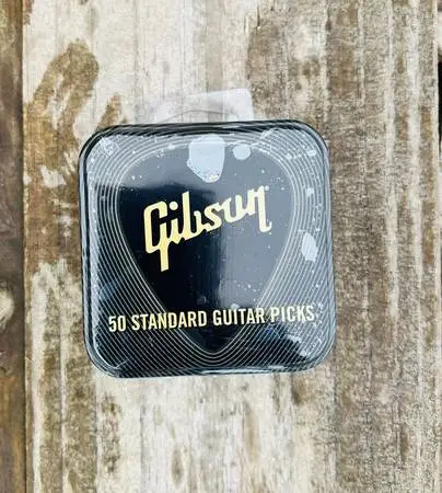 Gibson Picks (50 Count Tin) & Steampunk Pick Holder