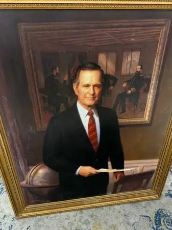 President George H.W. Bush / Canvas Artwork / Official Motion Pict