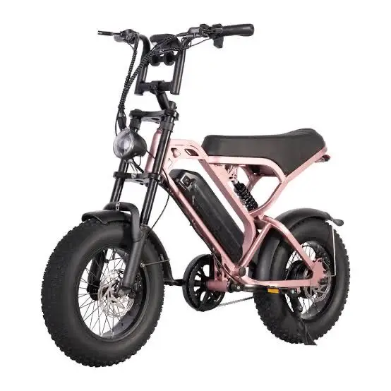 Fat Tire Electric Bike Rose Gold – Off-Road E-Bike w/ Large Battery