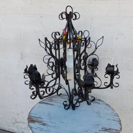 Large Vintage Medieval Chandelier