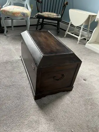 Antique wood chest