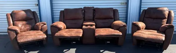 6.5 Double Power Recliner Couch + 2 Power Recliners; Buy 1 or buy All