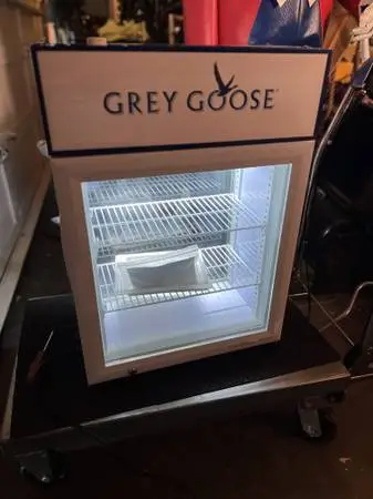 Grey Goose Double Sided Countertop Lighted Beverage Refrigerator