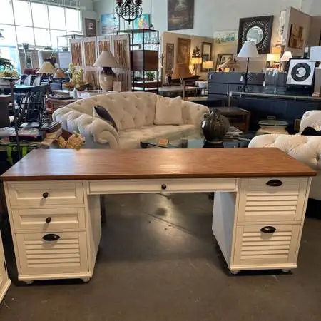 Pottery Barn White Whitney Desk- 72X22X30.5H