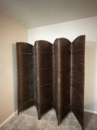 Wicker/Rattan Room Divider (6-Panel) $90 OBO