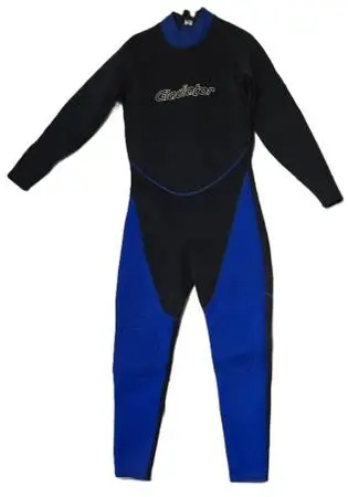 Unisex Gladiator Full Body Neoprene Black/Blue Wetsuit, Size XL