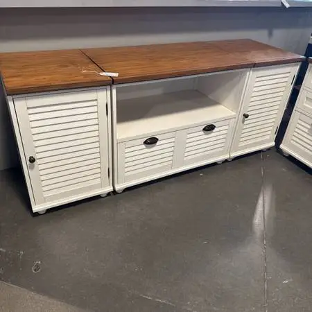 Pottery Barn White Whitney Cabinet 3 Pcs. Console- 72X22X30.5H