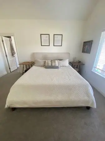 King Size Bed Frame and Purple Mattress