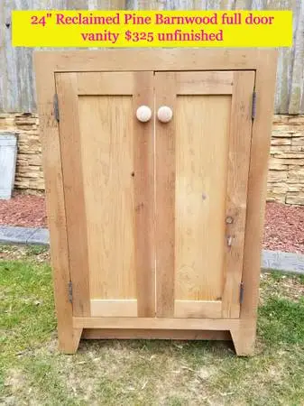 BATHROOM VANITY RECLAIMED BARNWOOD AMISH MADE