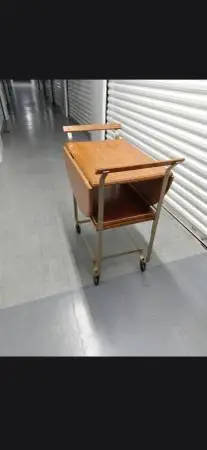 Vintage wine cart Drop-Leaf Serving Cart