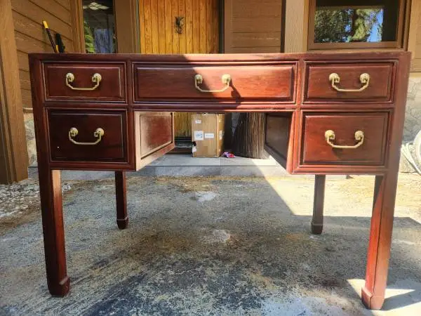 Solid Rosewood Desk w/ Dovetail Drawers