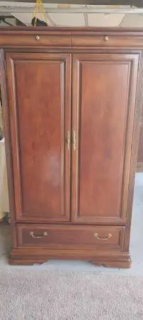 vintage Lexington wood armoire/media cabinet