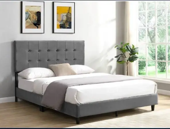 BRAND NEW QUEEN SIZE PLATFORM BED WITH PLUSH MATTRESS (FREE DELIVERY)