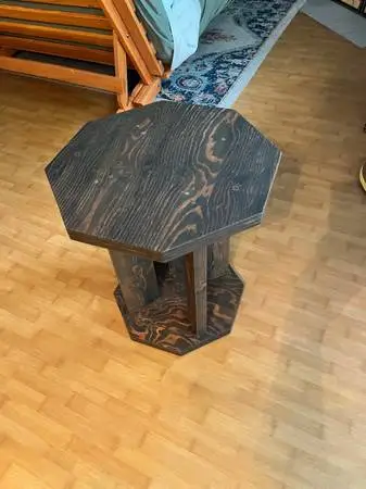 Octagonal end table