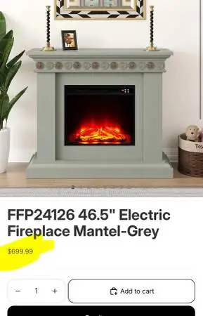 fireplace mantel new in box