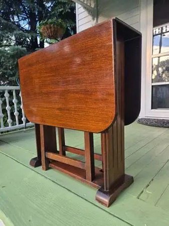 Antique Art Deco Diminutive Drop Leaf Table