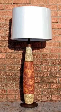 Mid Century Modern Tall Ceramic Table Lamp