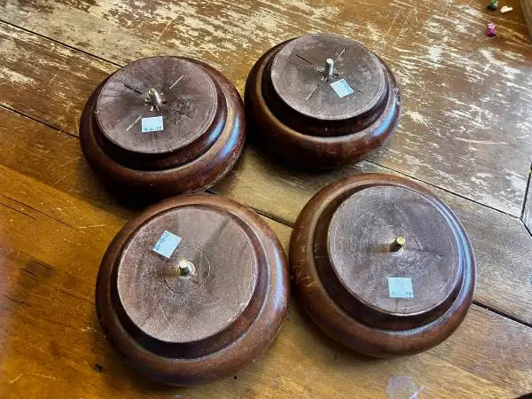 4 Wood Furniture Feet, 6.5” (Round)