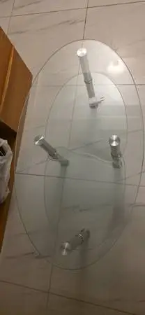 Glass coffee table