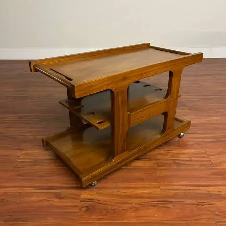 8 Vintage Mid-Century Servers, Bar Carts, Serving Carts