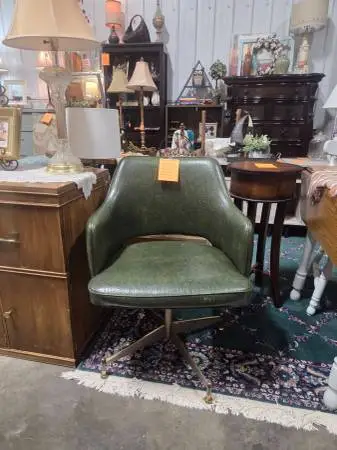 MCM Brody Green Swivel Chair
