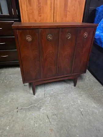 Mid Century Modern Danish MCM Rosewood 2 Door Cabinet / Credenza