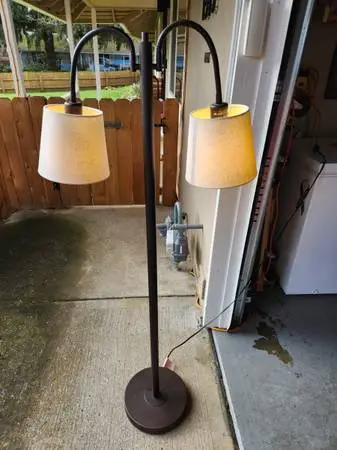💡Modern Tall Bronze Metal FLOOR LAMP-Excellent Condition!